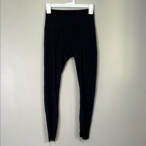 Beyond Yoga Black Leggings with Cut Outs On the Bottom Small